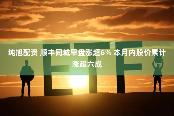 纯旭配资 顺丰同城早盘涨超6% 本月内股价累计涨超六成