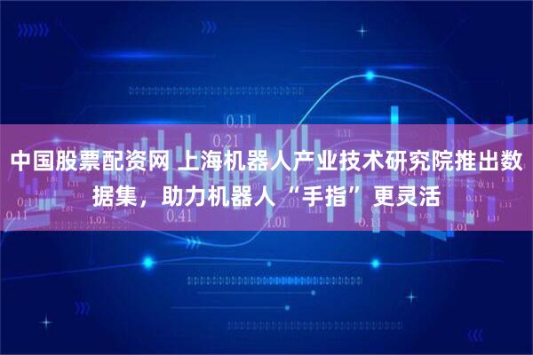 中国股票配资网 上海机器人产业技术研究院推出数据集，助力机器人 “手指” 更灵活